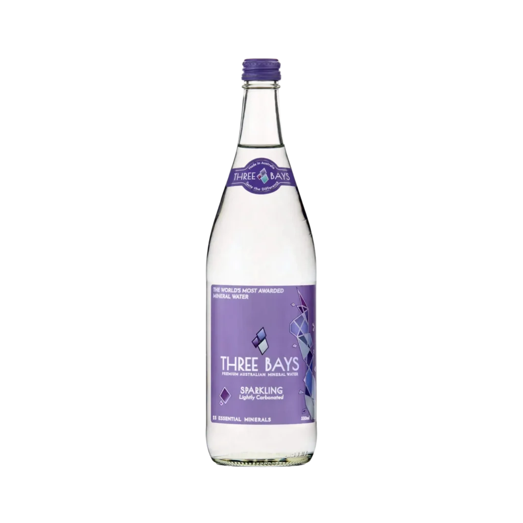 Three Bays sparkling mineral water glass bottle 330ml