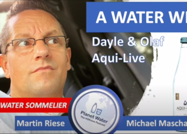 Watch America’s only certified water sommelier, Martin Riese, and the owner of Fine Waters Society, Michael Mascha, interview us at the source of Aqui-Live*.